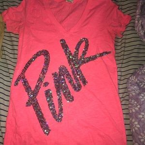 Pink bling tee
